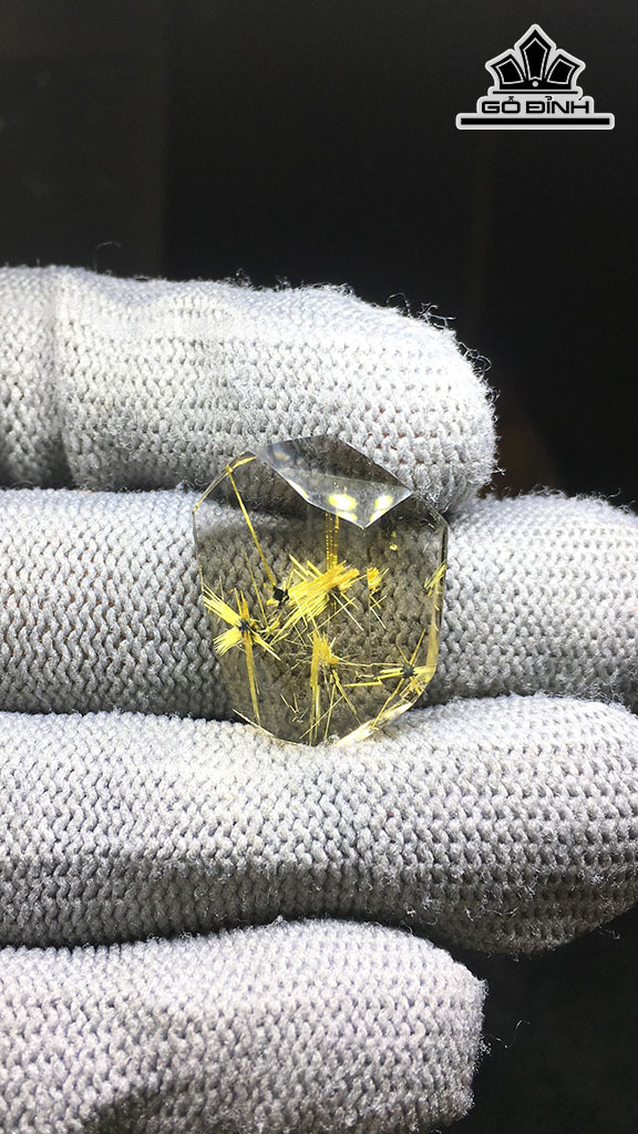 Mặt Dây Chuyền Đá Thạch Anh Tóc Vàng Cao 22,9 Ngang 18,2 Sâu 8,8 (mm) 5,1gr