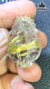 Mặt Dây Chuyền Long Quy Đá Thạch Anh Tóc Vàng Cao 33,3 Ngang 21,6 Sâu 12,3 (mm) 11gr