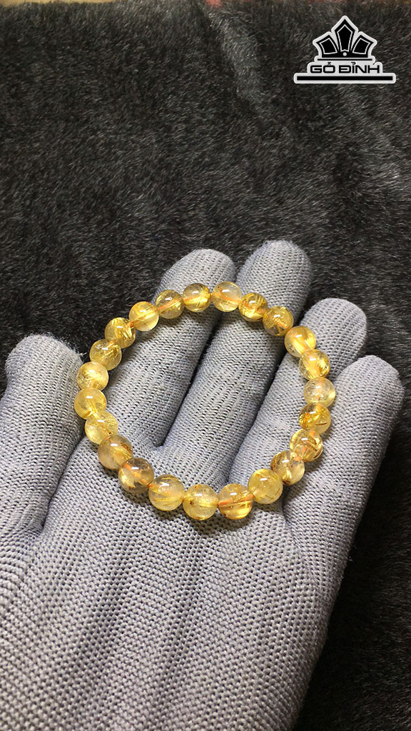 Vòng Tay Đá Thạch Anh Đường Kính Hạt 8,2 (mm) 17.8gr