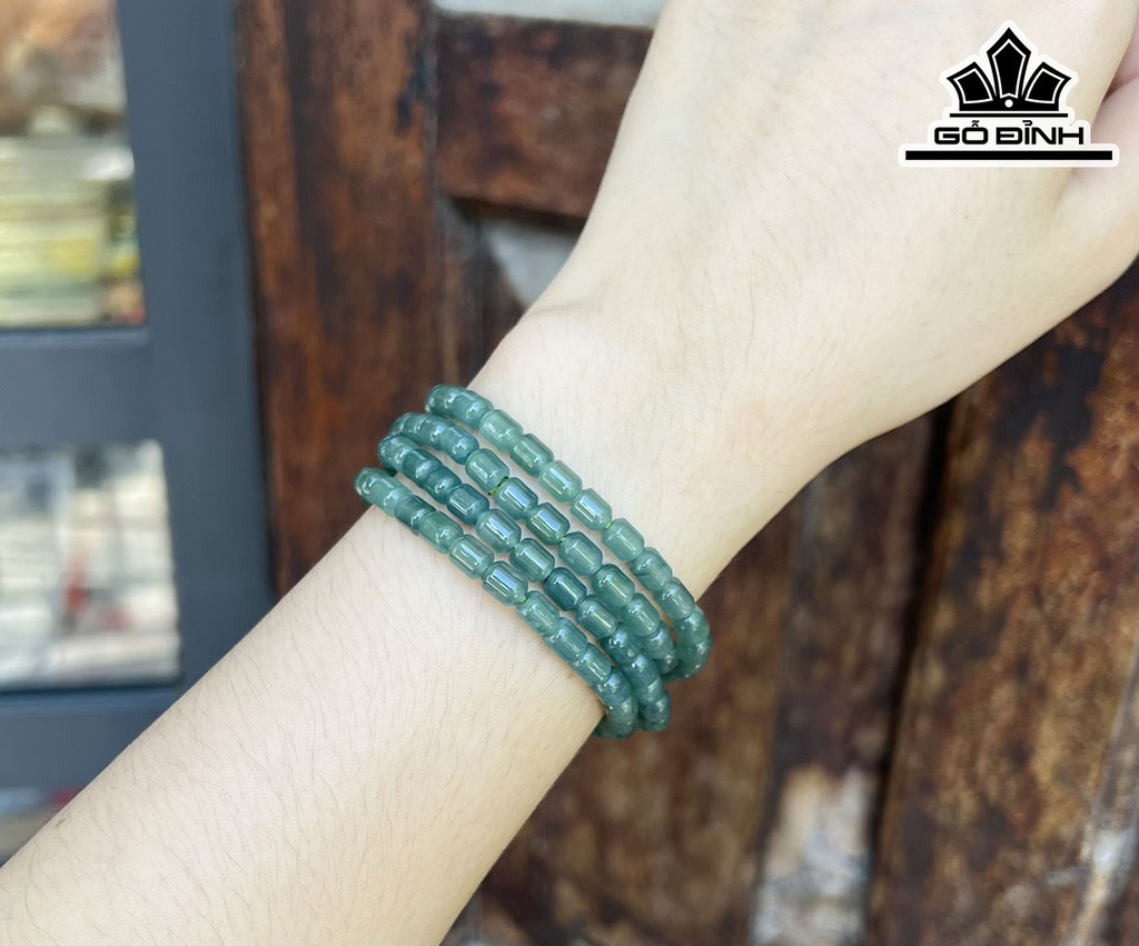 Chuỗi Đá Cẩm Thạch (Jadeite) Đường Kính Hạt 5,5 (mm)