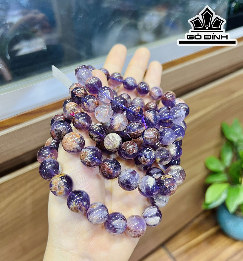 Vòng Tay Đá Thạch Anh Đường Kính Hạt 11,7-15,5 (mm)