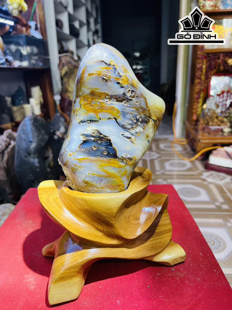 Tác Phẩm Gỗ Hóa Thạch Cao 26 (cm) 2,3kg