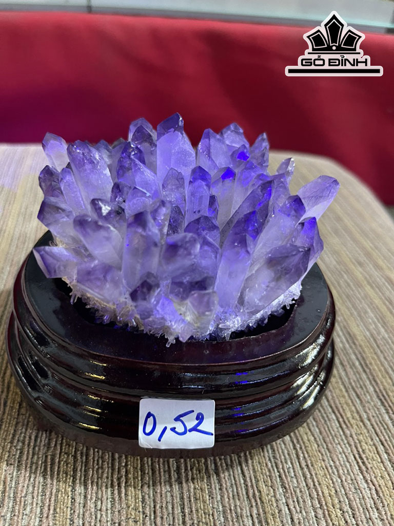 Tinh Thể Đá Thạch Anh Tím Cao 10 Ngang 10 (cm) 0,52kg