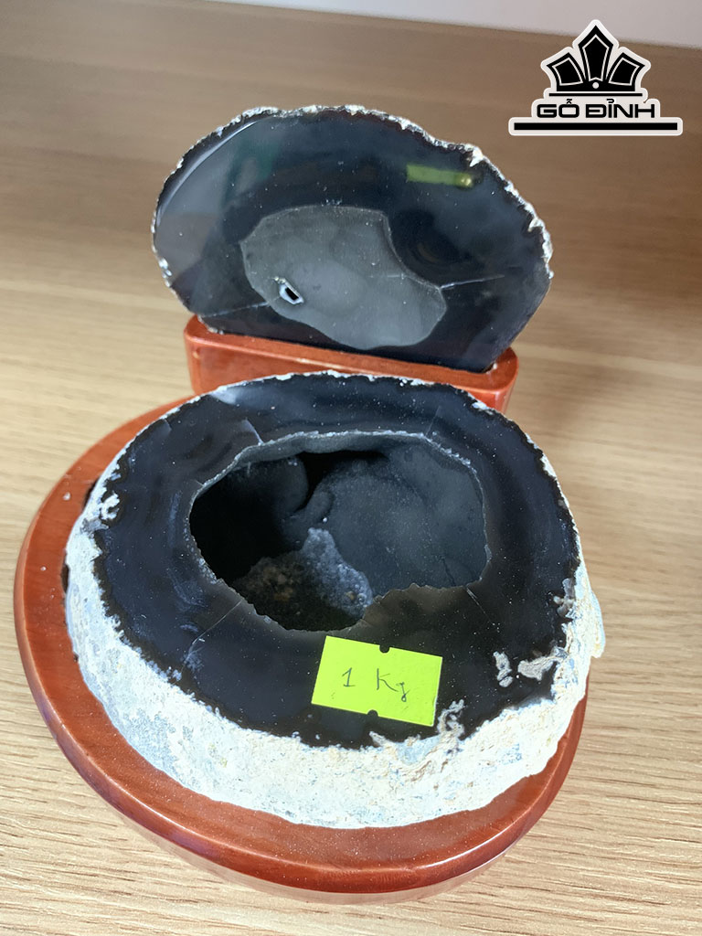 Hốc Đá Mã Não Cao 14,3 Ngang 13 Sâu 15 (cm) 1kg