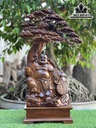 Tượng Phật Di Lặc Gỗ Bách Xanh Cao 76 Ngang 45 Sâu 18 (cm)