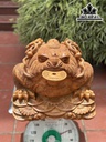 Tượng Thiềm Thừ Gỗ Ngọc Am Cao 32 Ngang 43 Sâu 50 (cm)