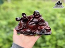 Tượng Phật Di Lặc Để Bàn Gỗ Trắc Cao 9 Ngang 17 Sâu 11 (cm)