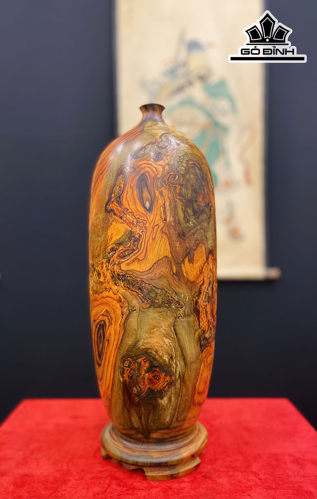 Bình Phú Quý Gỗ Nu Trắc Cao 50 Đường Kính 19 (cm)