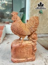 Tượng Gà Mái Phong Thủy Gỗ Hương Cao 41 Ngang 23 Sâu 13 (cm)