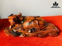 Tượng Trâu Gỗ Trắc Cao 13 Ngang 38 Sâu 15 (cm)