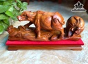 Tượng Trâu Gỗ Hương Cao 26 Ngang 48 Sâu 13 (cm)