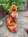Tượng Chó Gỗ Hương Cao 37 Ngang 20 Sâu 20 (cm)