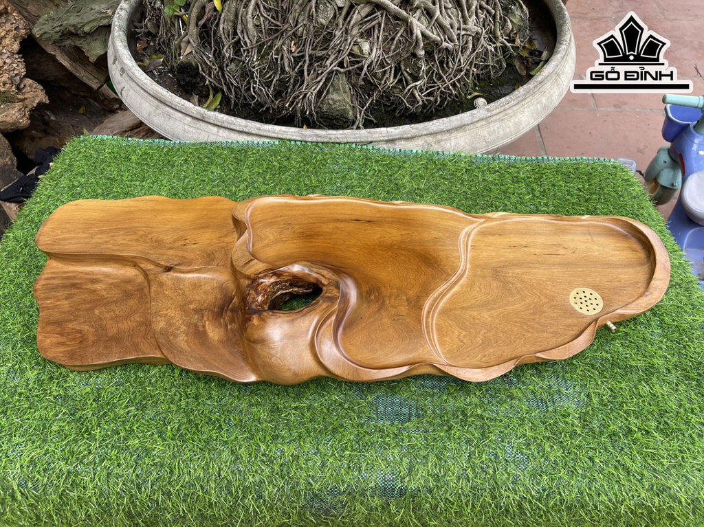 Khay Trà Gỗ Bách Xanh Cao 10 Ngang 88 Sâu 30 (cm)