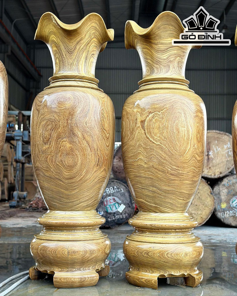 Lục Bình Gỗ Cẩm Vàng Cao 160 Đường Kính 52 (cm)
