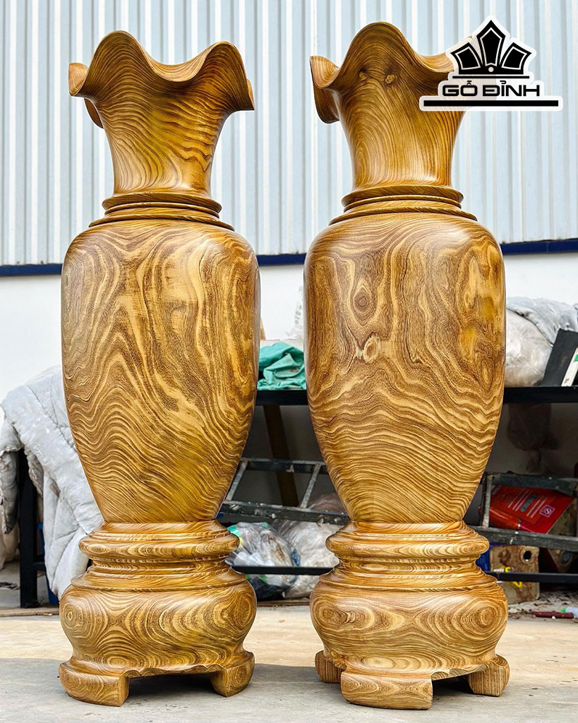 Lục Bình Gỗ Cẩm Vàng Cao 170 Đường Kính 54 (cm)