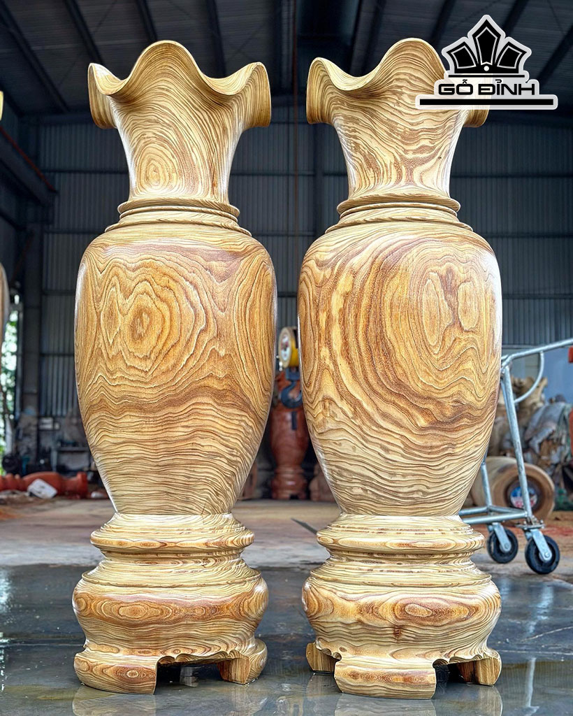 Lục Bình Gỗ Cẩm Vàng Cao 170 Đường Kính 56 (cm)
