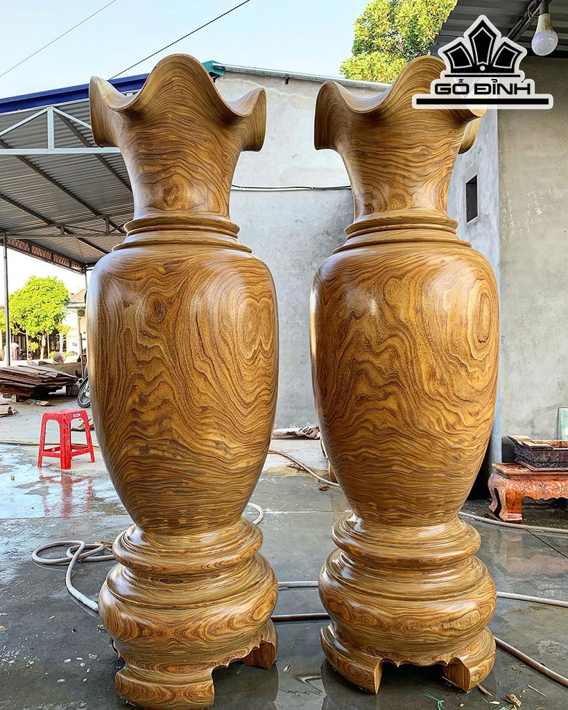 Lục Bình Gỗ Cẩm Vàng Cao 180 Đường Kính 58 (cm)