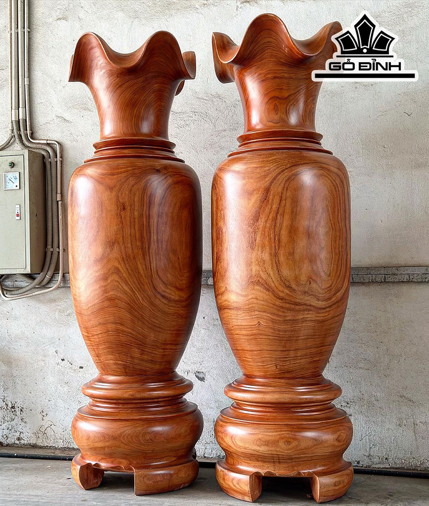 Lục Bình Gỗ Cẩm Vàng Cao 220 Đường Kính 67 (cm)