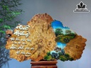 Tranh Quê Hương Gỗ Nu Huyết Long Ngang 92x55 Dày 1,2 (cm)