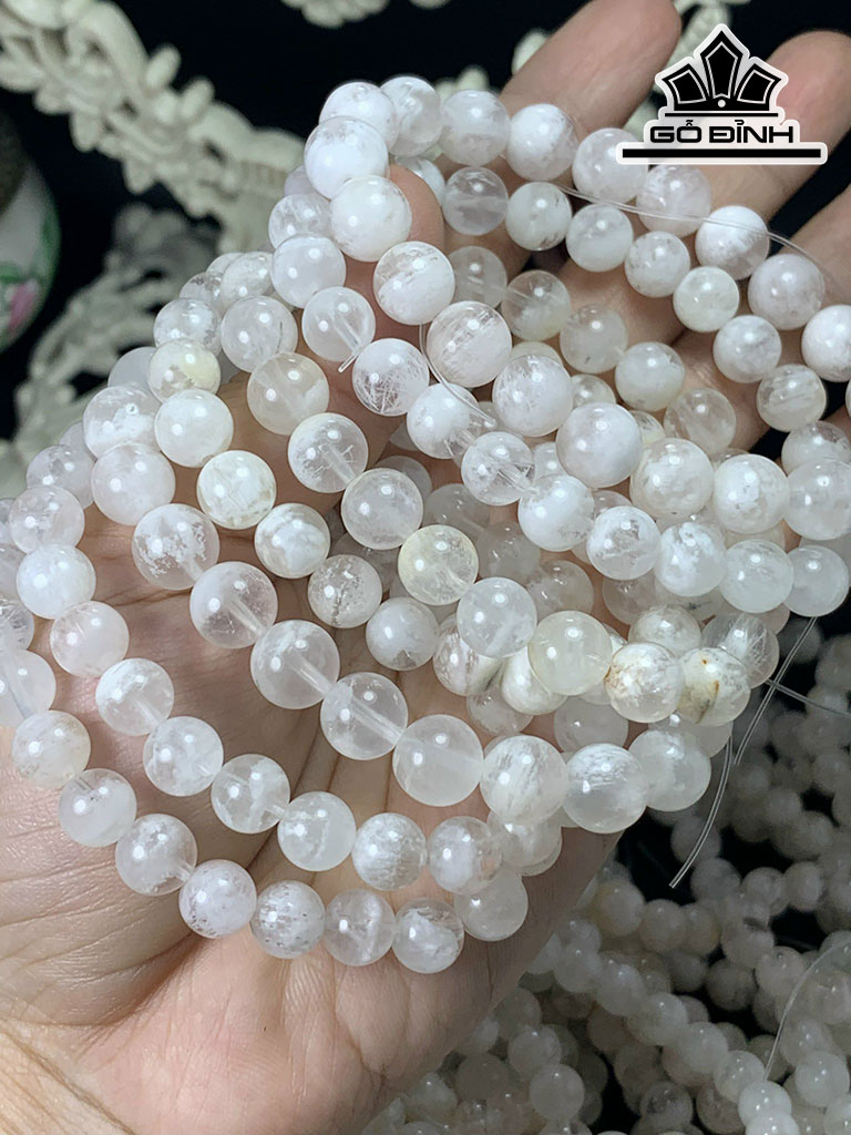 Vòng Tay Đá Thạch Anh Ưu Linh Đường Kính Hạt 7-10 (mm)