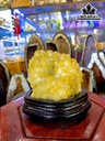 Tác Phẩm Mầm Tinh Thể Đá Thạch Anh Vàng Cao 15 (cm) 0,98kg