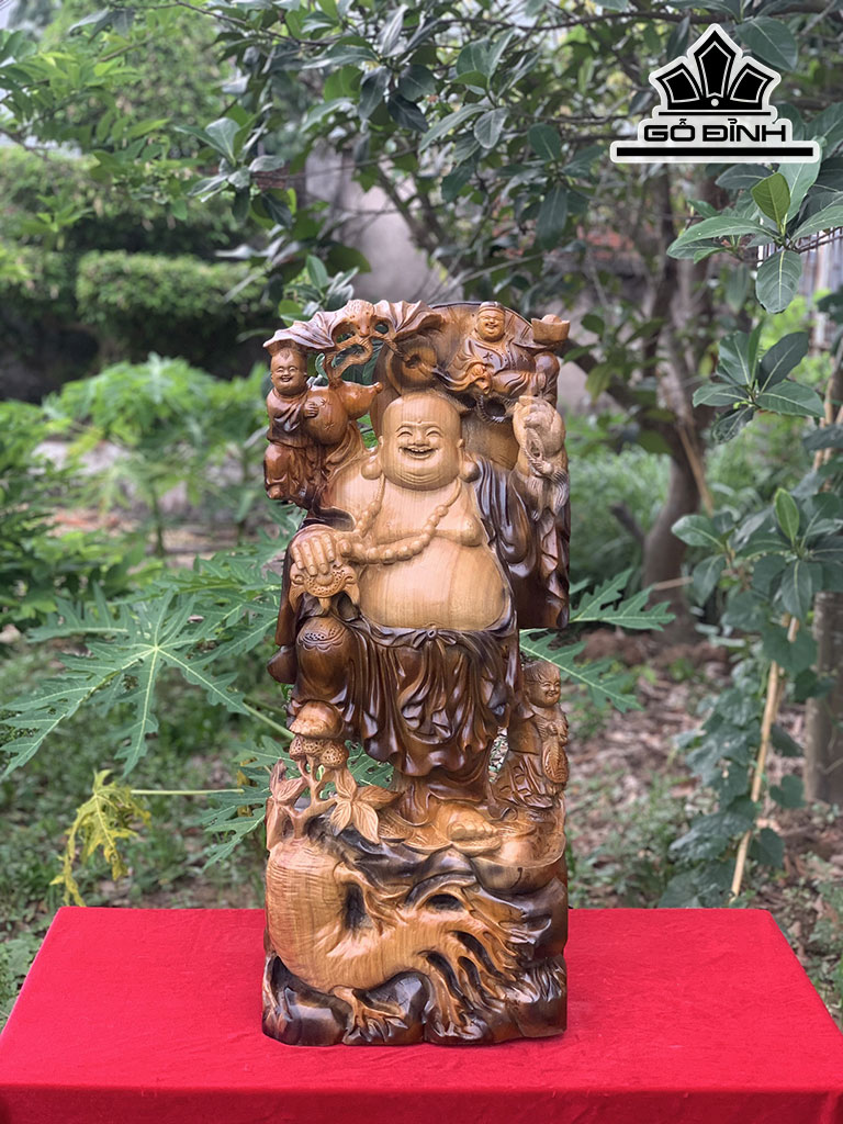 Di Lặc Gỗ Xá Xị Cao 82 Ngang 36 Sâu 20 (cm)