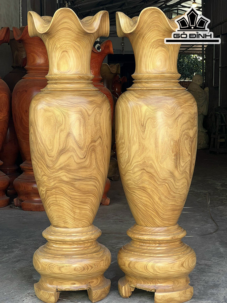 Lục Bình Gỗ Cẩm Vàng Cao 160 Đường Kính 45 (cm)