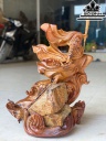 Tượng Đạt Ma Sư Tổ Gỗ Hương Cao 52 Ngang 40 Sâu 31 (cm)
