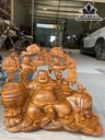 Tượng Phật Di Lặc Gỗ Hương Cao 33 Ngang 43 Sâu 23 (cm)
