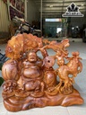 Tượng Phật Di Lặc Gỗ Hương Cao 37 Ngang 48 Sâu 25 (cm)