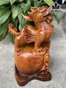 Tượng Tỳ Hưu Gỗ Hương Cao 40 Ngang 27 Sâu 20 (cm)