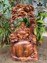 Tượng Thần Tài Gỗ Hương Cao 73 Ngang 36 Sâu 16 (cm)
