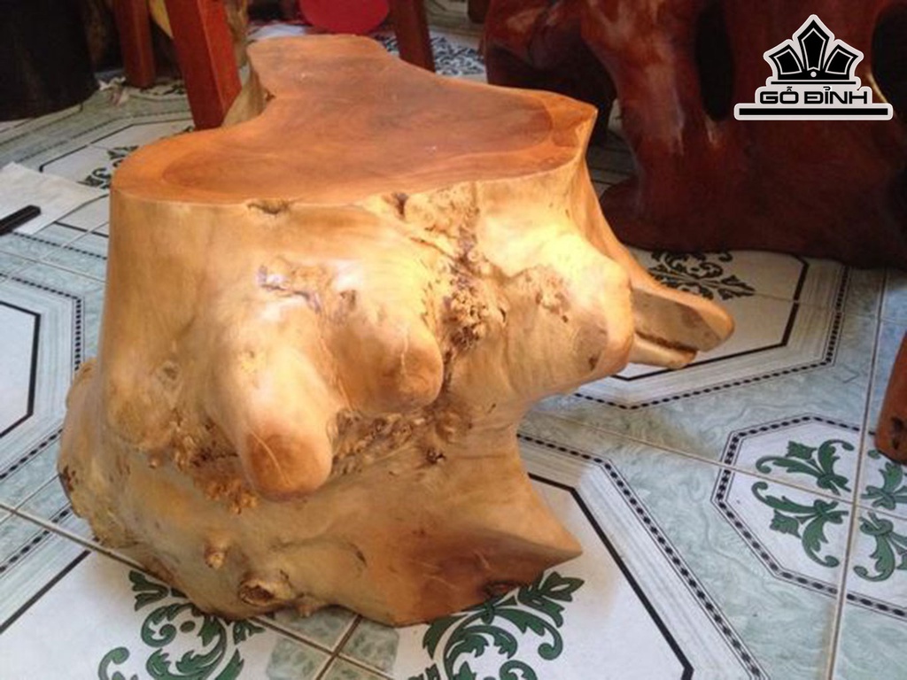 Đôn Gỗ, Đôn Gốc Cây Gỗ Nu Xá Xị Cao 32 Ngang 50 Sâu 42 Mặt 31-31 (cm) DX122