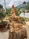 Tượng Ngựa Phong Thủy (Nhất Mã Phi Thiên) Gỗ Ngọc Am Cao 40 Ngang 27 Sâu 15 (cm)