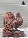 Tượng Gà Trống Gỗ Hương Cao 42 Ngang 36 Sâu 13 (cm)