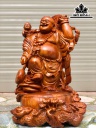 Tượng Phật Di Lặc Gỗ Hương Cao 52 Ngang 32 Sâu 36 (cm)