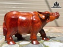 Tượng Trâu Gỗ Hương Cao 23 Ngang 40 Sâu 17 (cm)