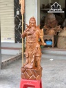 Tượng Quan Công Gỗ Ngọc Am Cao 80 Ngang 30 Sâu 20 (cm)