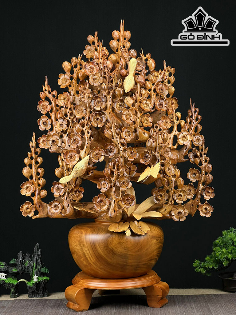 Bình Mai Phú Quý Gỗ Hương Cao 86 Ngang 56 Sâu 33 (cm)