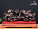 Tượng Tam Lân Gỗ Trắc Cao 20 Ngang 55 Sâu 23 (cm)
