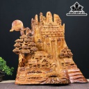 Tượng Tiểu Cảnh Gỗ Hương Cao 54 Ngang 55 Sâu 25 (cm)