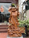 Tượng Đạt Ma Giáo Hóa Gỗ Ngọc Am Cao 97 Ngang 42 Sâu 28 (cm)