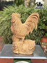 Tượng Gà Trống Gỗ Ngọc Am Cao 39 Ngang 28 Sâu 15 (cm)