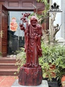 Tượng La Hán Trường My Gỗ Tử Đàn Cao 92 Ngang 31 Sâu 30 (cm)
