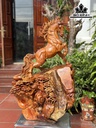 Tượng Ngựa Phong Thủy (Nhất Mã Phi Thiên) Gỗ Hương Cao 88 Ngang 58 Sâu 36 (cm)