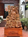 Tượng Phật Di Lặc Ngũ Phúc Gỗ Sụn Hương Cao 120 Ngang 86 Sâu 50 (cm)