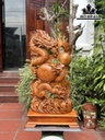 Tượng Rồng ( Nhất Long) Gỗ Hương Cao 66 Ngang 37 Sâu 16 (cm)