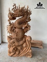 Tượng Rồng ( Nhất Long) Gỗ Ngọc Am Cao 101 Ngang 50 Sâu 21 (cm)