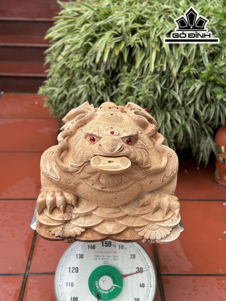 Tượng Thiềm Thừ Gỗ Ngọc Am Cao 32 Ngang 42 Sâu 52 (cm)