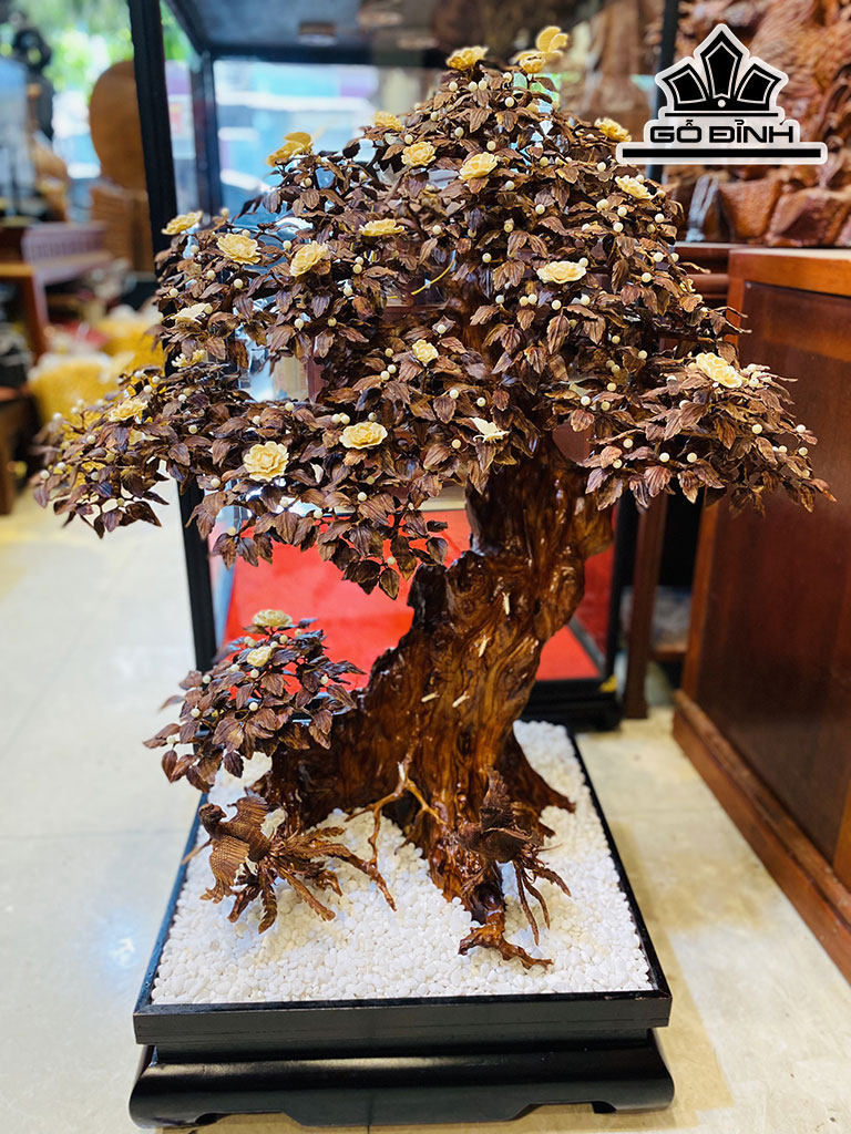 Cây Bonsai Hồng Cổ Gỗ Sưa Cao 100 Ngang 80 Sâu 50 (cm)